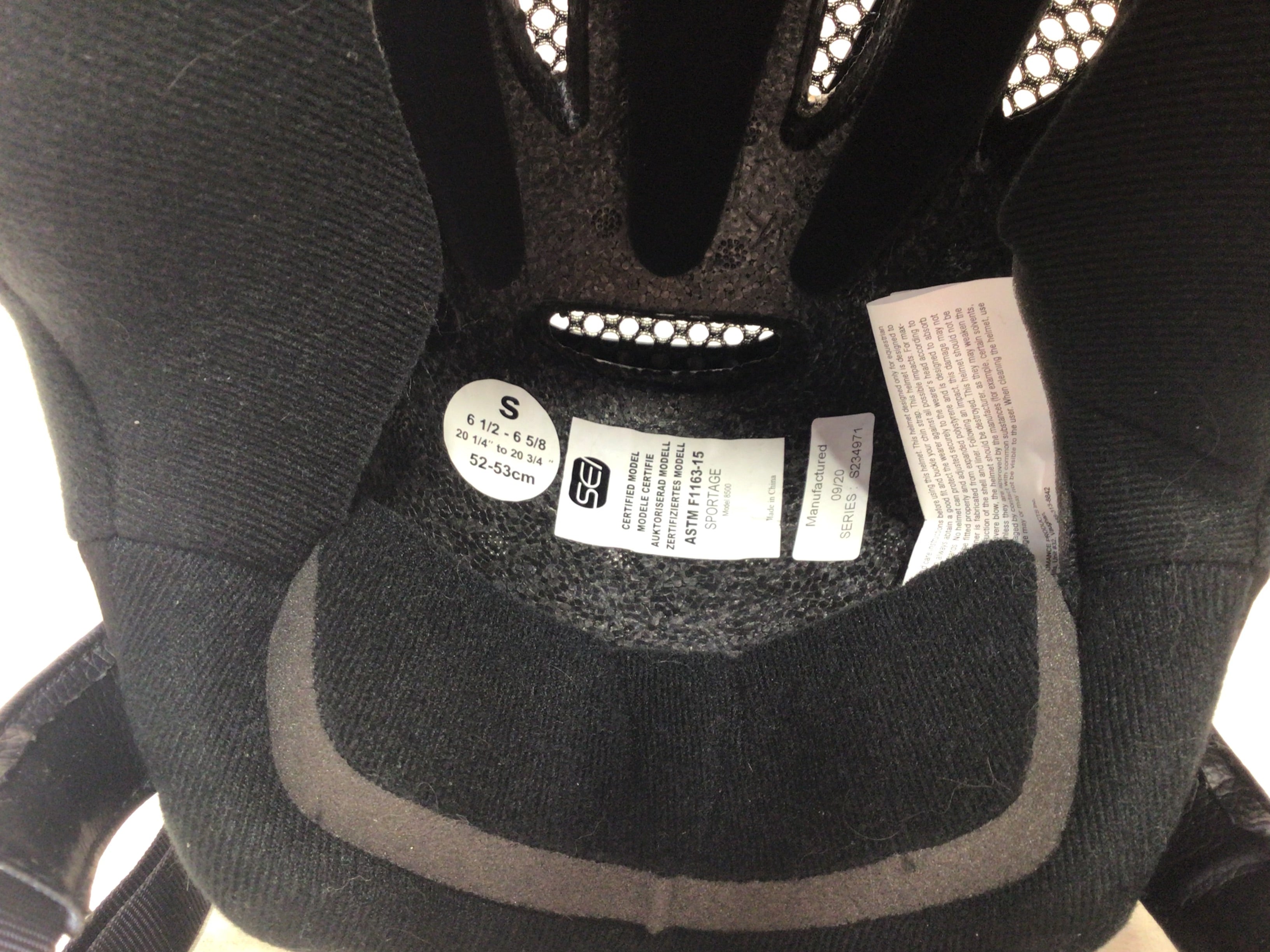TIPPERARY EQUESTRIAN Horse Riding Helmet - Sportage - Carbon Gray -Size Small (7696415883502)